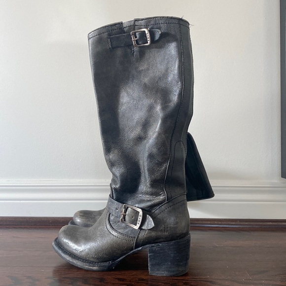 Frye Shoes - Frye Leather Biker Boots